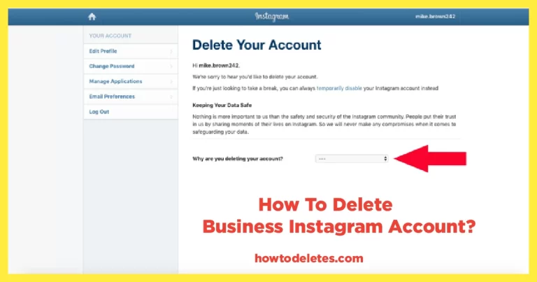 How To Delete Business Instagram Account?