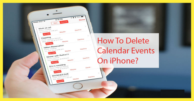 How To Delete Calendar Events On iPhone?