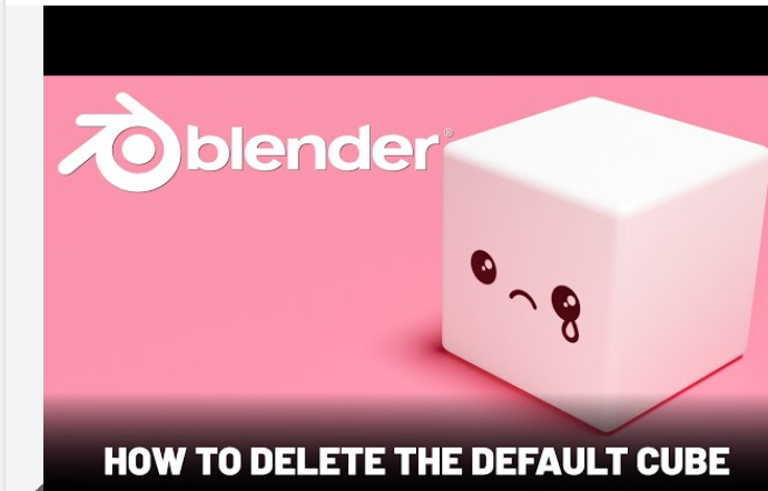 How To Delete Cube In Blender