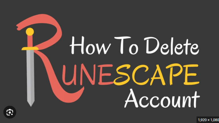 How to Delete  RuneScape Account